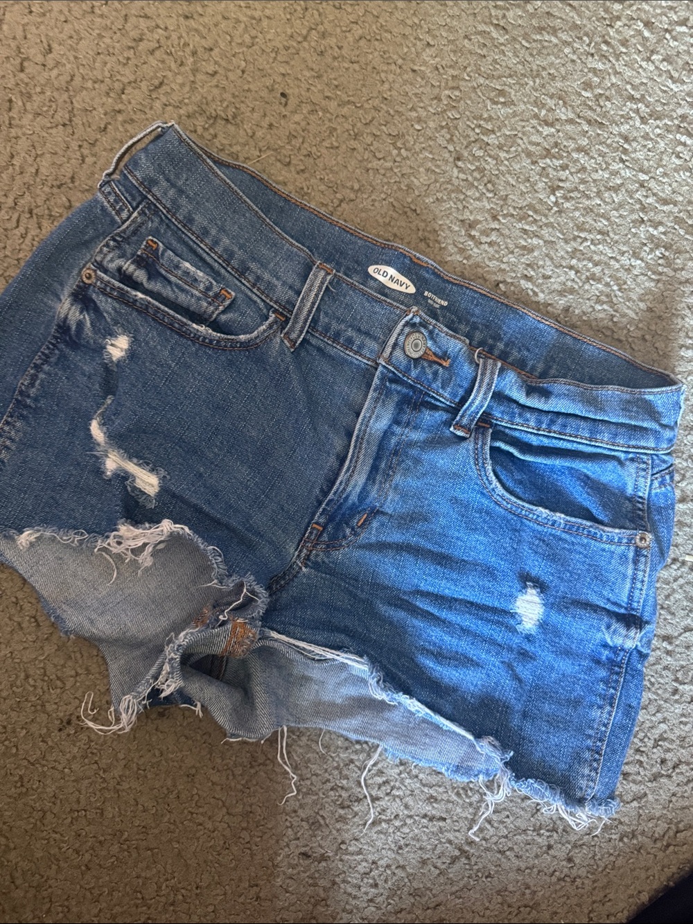 Old Navy Distressed Blue Denim Cutoff Shorts